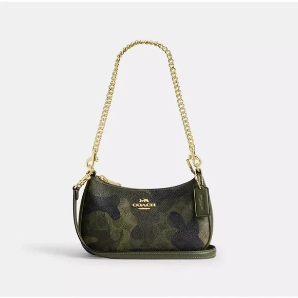 NWT！COACH Teri Mini Crossbody Bag In Signature Camo Print（CW320）gift receipt